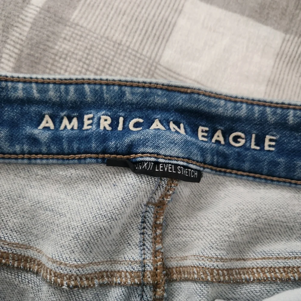 American Eagle Next Level Stretch High Rise Womens Skinny Jeans Distressed Ankle